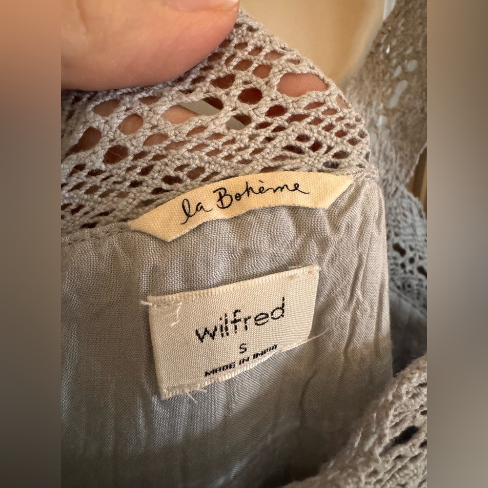 Aritzia Wilfred “La Boheme” dress blue size S - Picture 2 of 4
